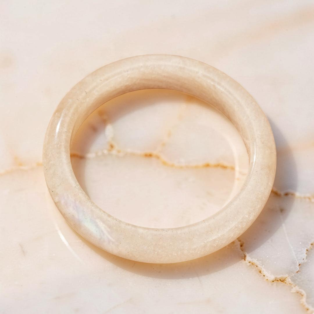 ATELIER-TIBET – Bracelet Jonc Pierre de Lune – Aura Lunaire