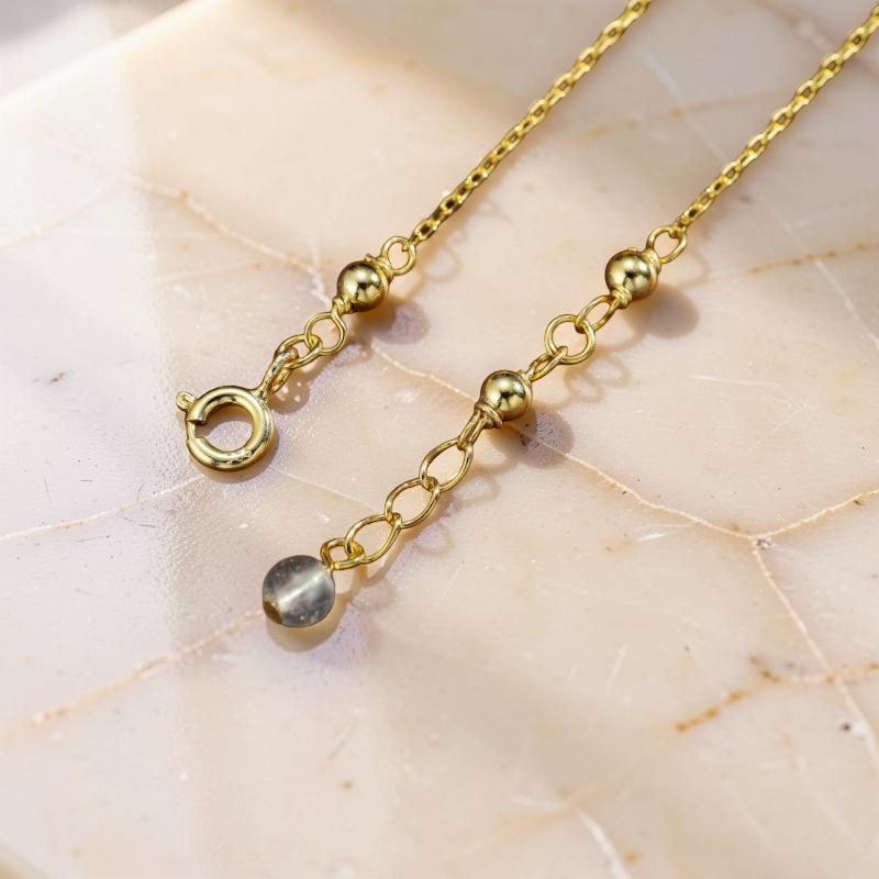 ATELIER-TIBET – Bracelet Labradorite – Mystère, Argent Plaqué Or