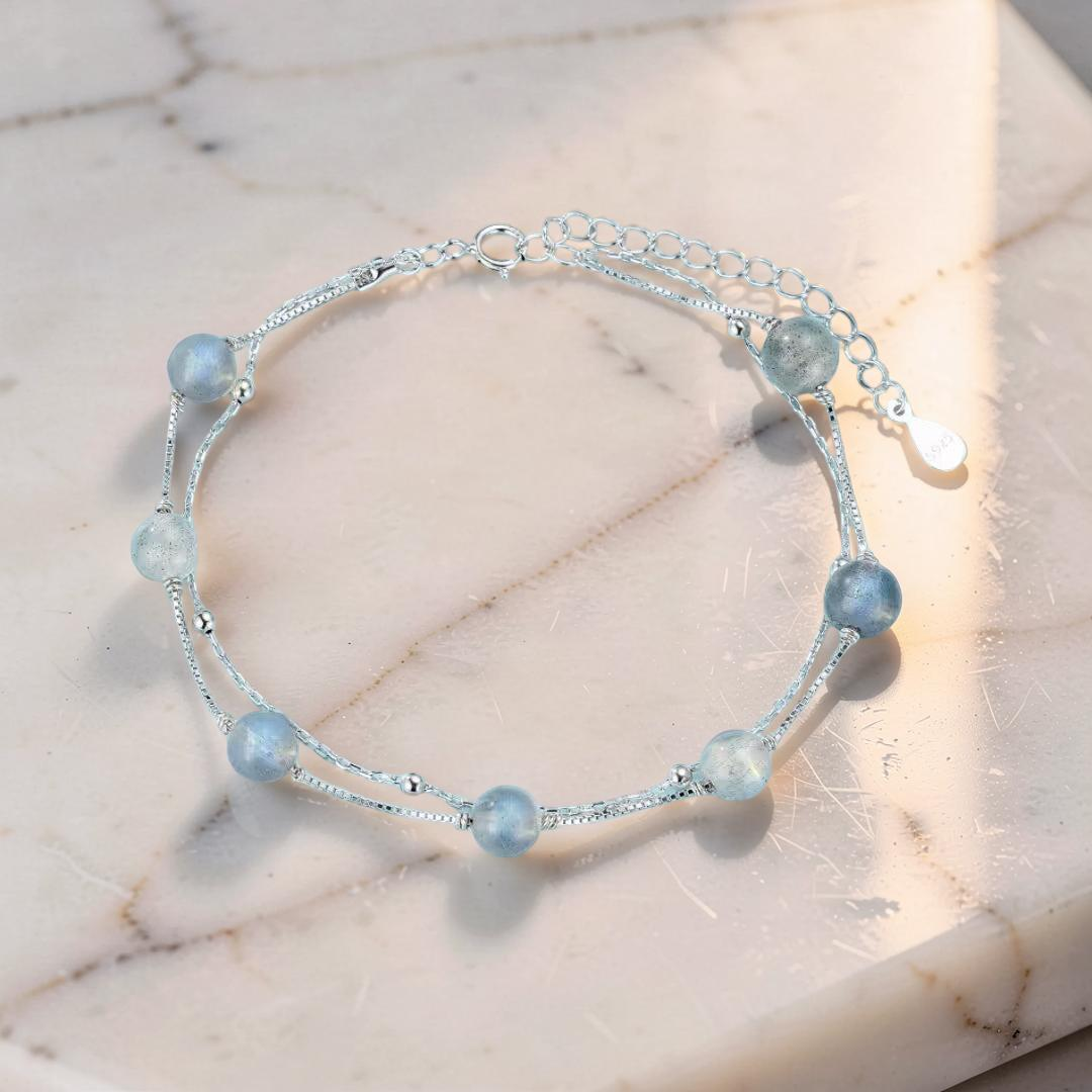 ATELIER-TIBET – Bracelet Labradorite – Ombre et Lumière, Argent