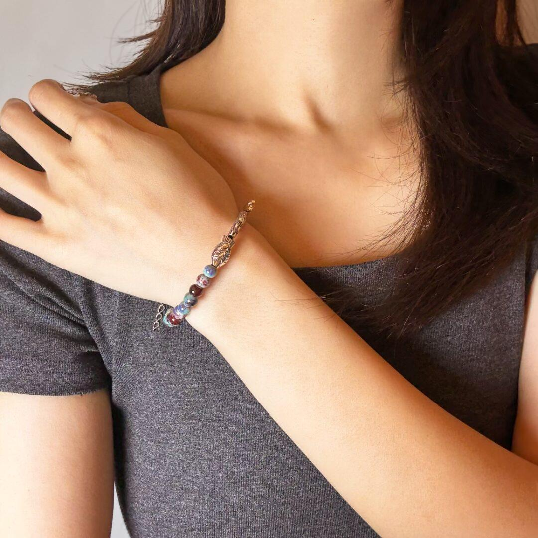 ATELIER-TIBET – Bracelet Lotus Jaspe - Sagesse