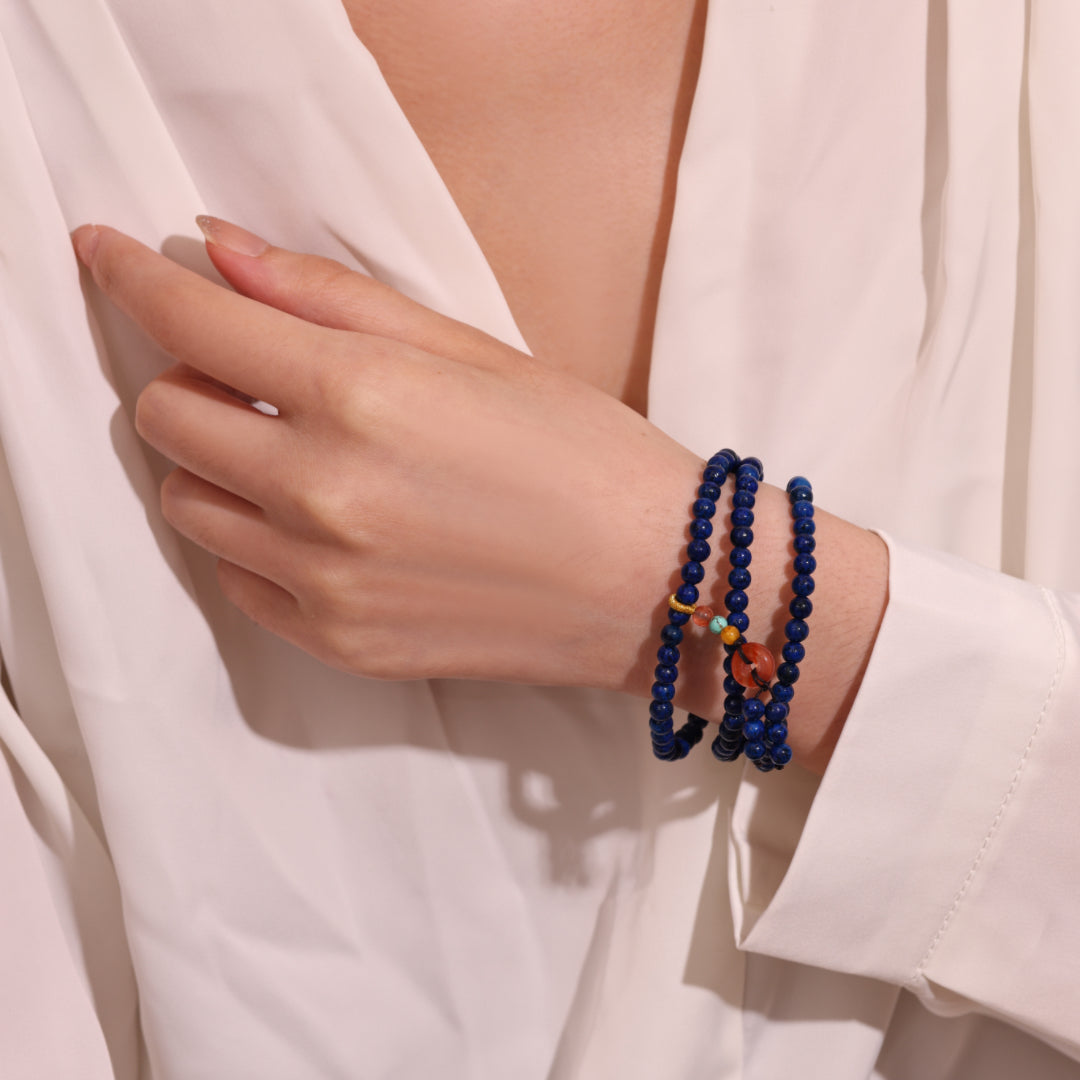 ATELIER-TIBET – Bracelet Mâlâ Lapis Lazuli – Perfection Spirituelle