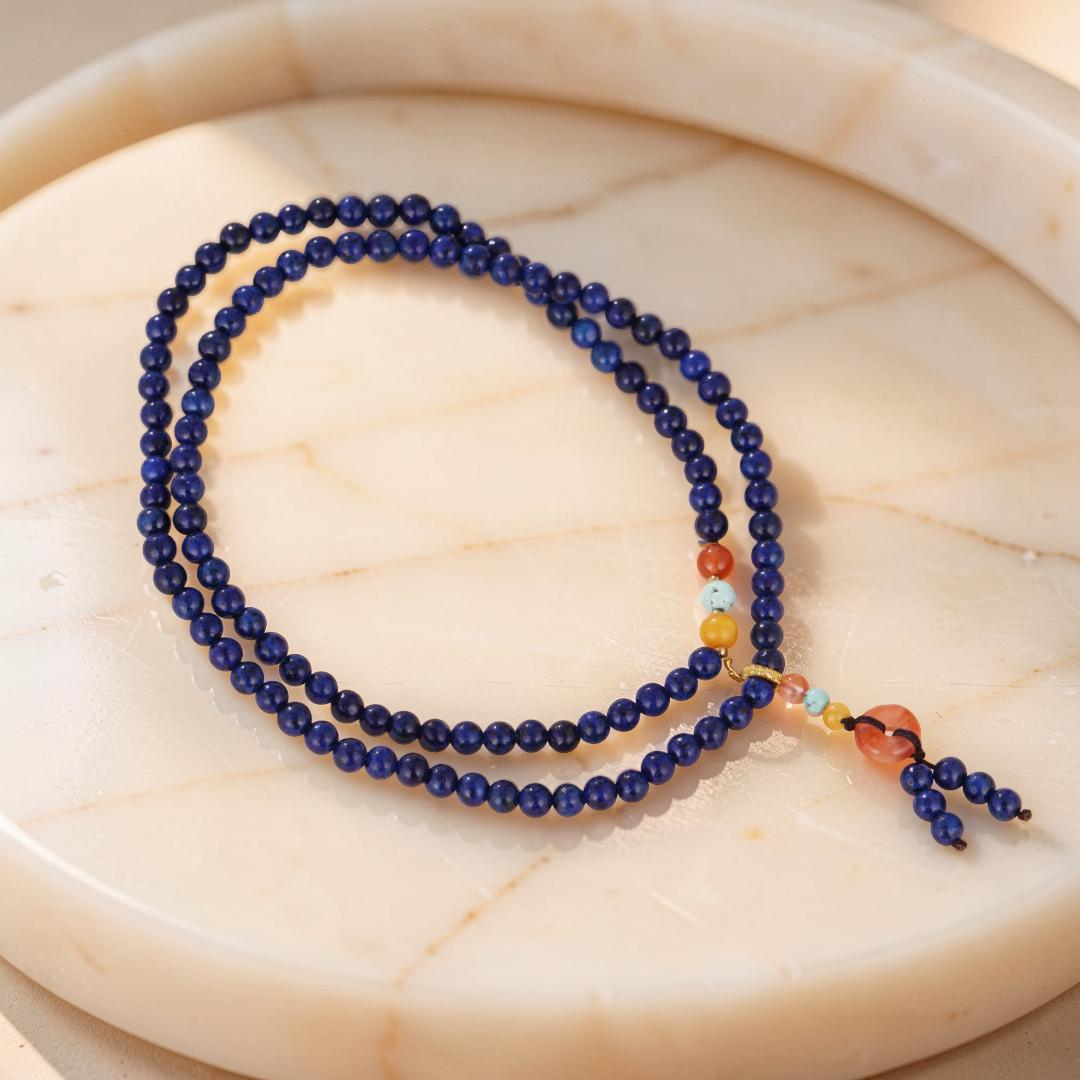 ATELIER-TIBET – Bracelet Mâlâ Lapis Lazuli – Perfection Spirituelle