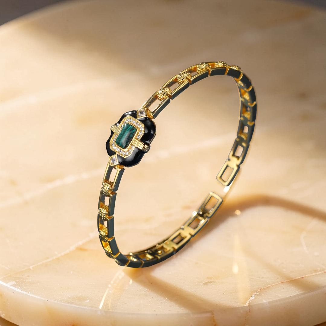 ATELIER-TIBET – Bracelet Malachite – Éveil de Confiance