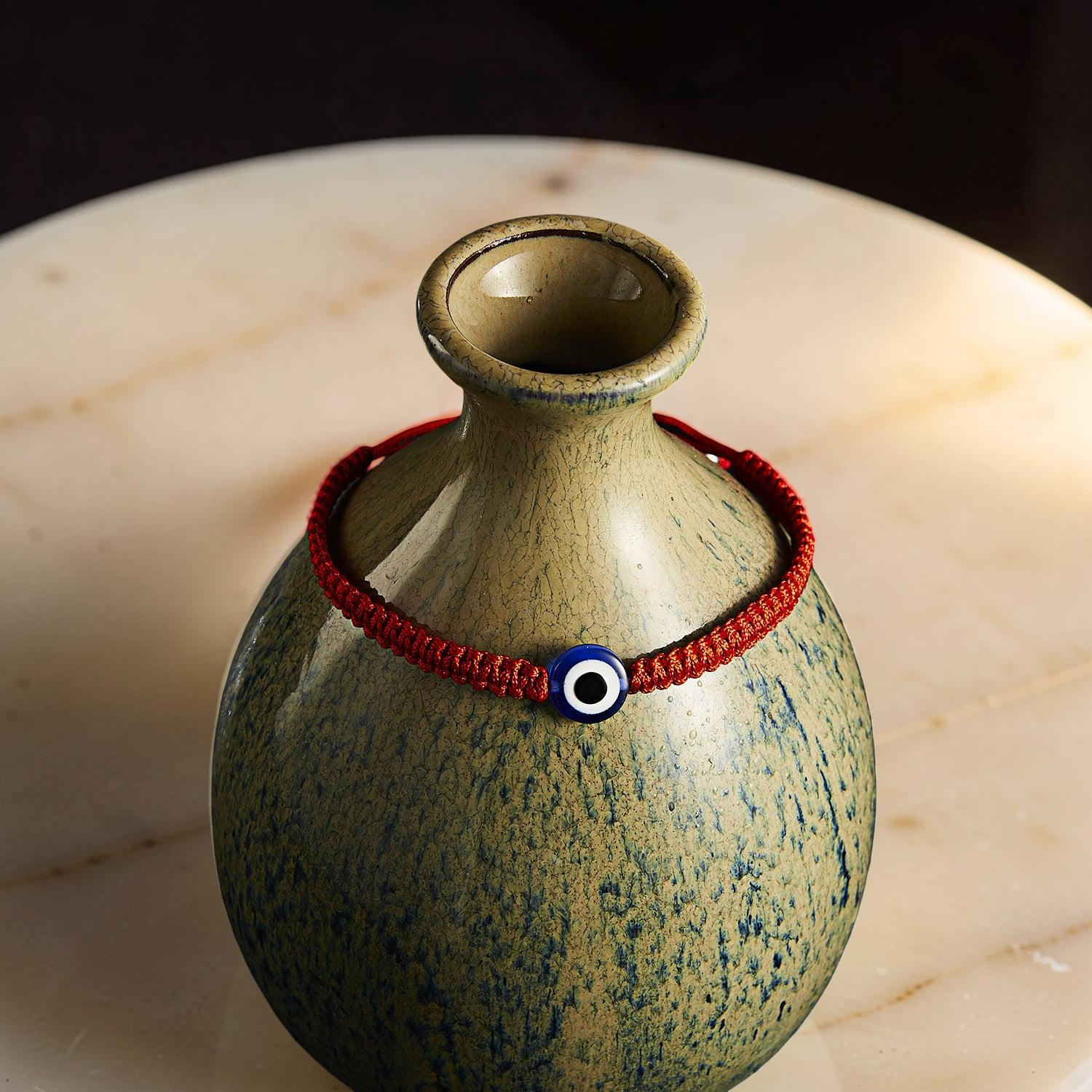 ATELIER-TIBET – Bracelet Mauvais Œil – Bouclier Éthéré, Fil Rouge