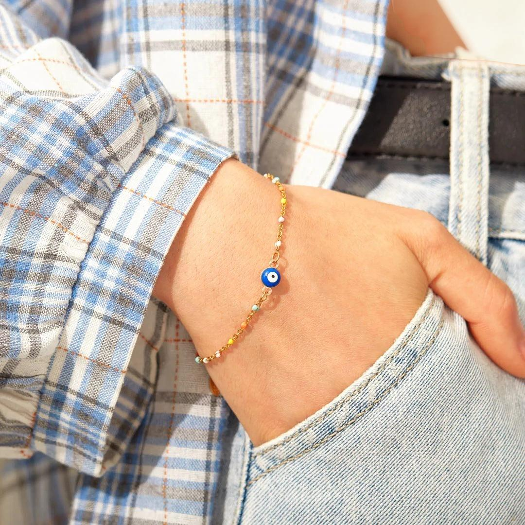 ATELIER-TIBET – Bracelet Mauvais Œil Confiance en Argent 925