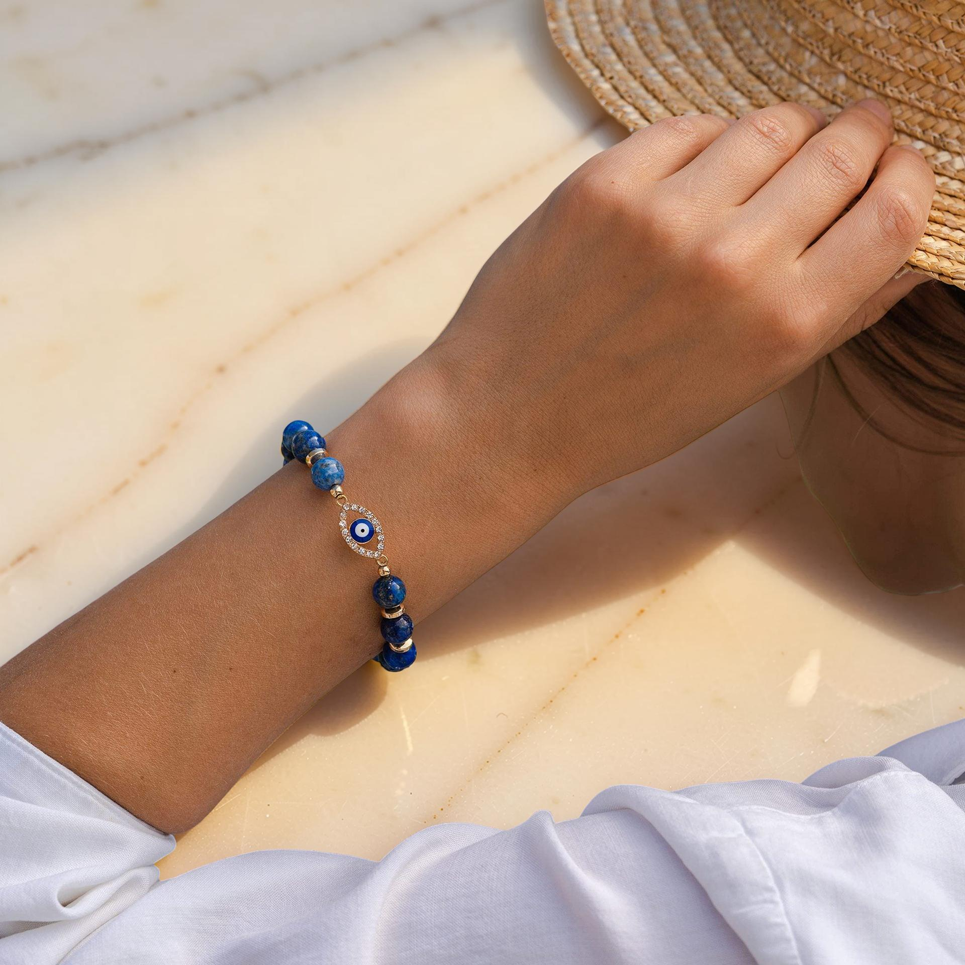 ATELIER-TIBET – Bracelet Mauvais Œil Lapis Lazuli – Sérénité