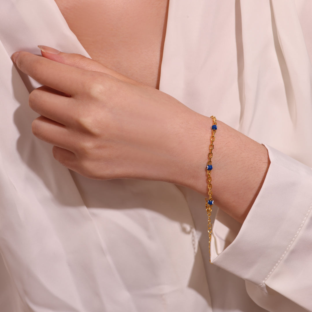 ATELIER-TIBET – Bracelet Mauvais Œil – Lien Protecteur, Argent 925