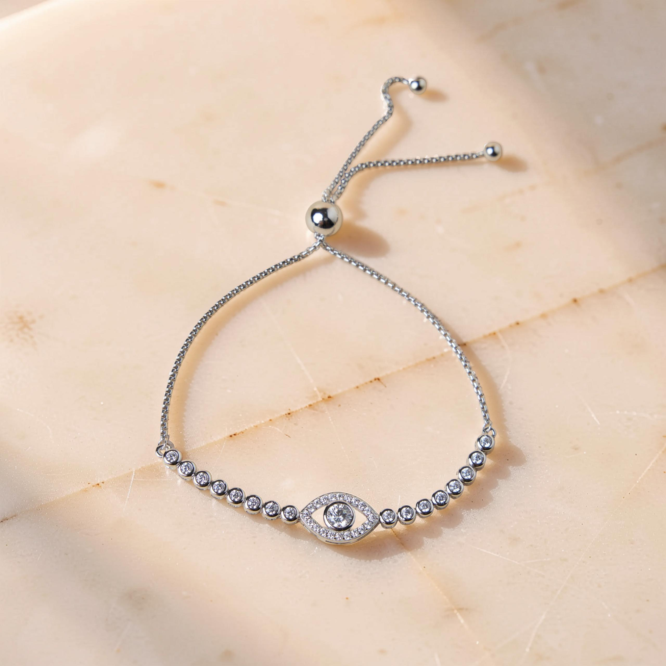 ATELIER-TIBET – Bracelet Mauvais Œil – Mystérieux, Argent