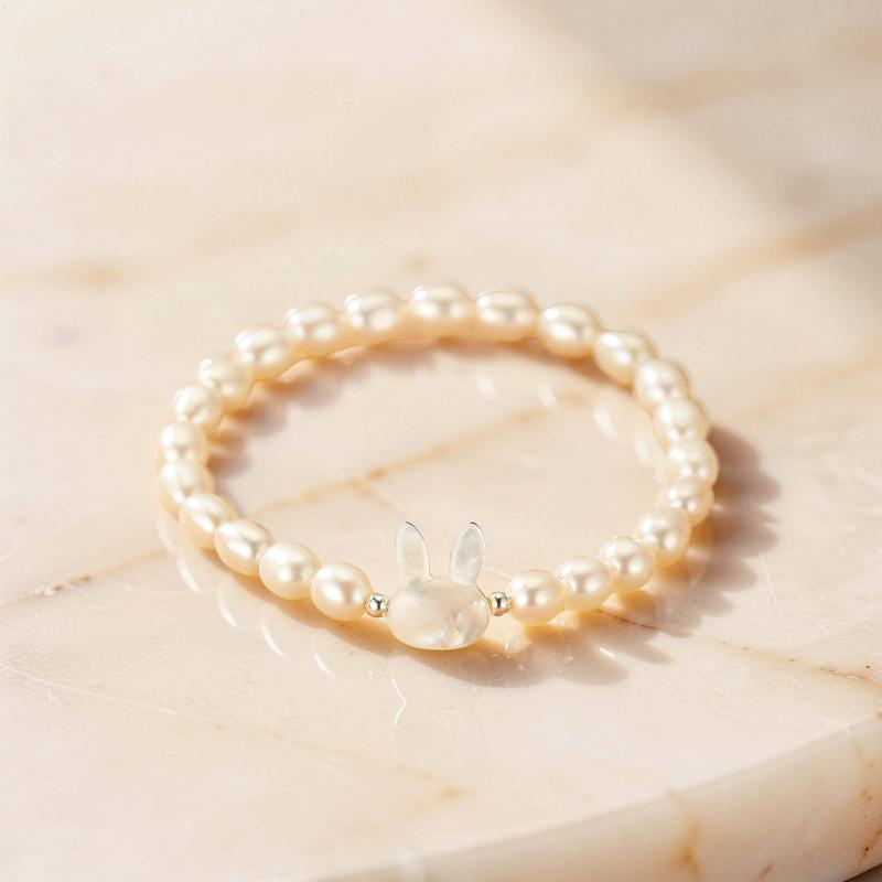 ATELIER-TIBET – Bracelet Perle – Tendresse Lapine, Argent