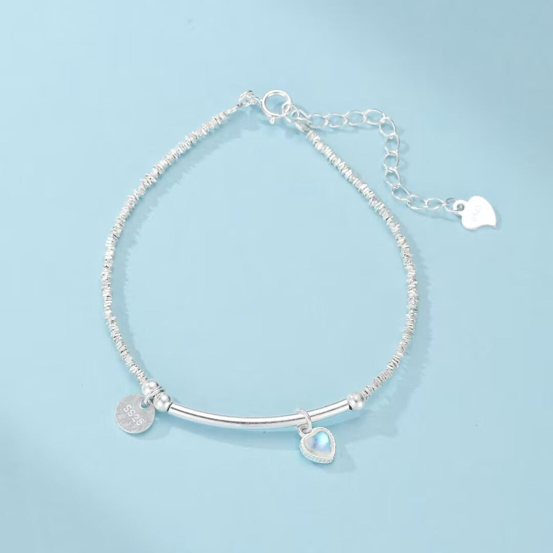 ATELIER-TIBET – Bracelet Pierre de Lune – Perle de Lune, Argent