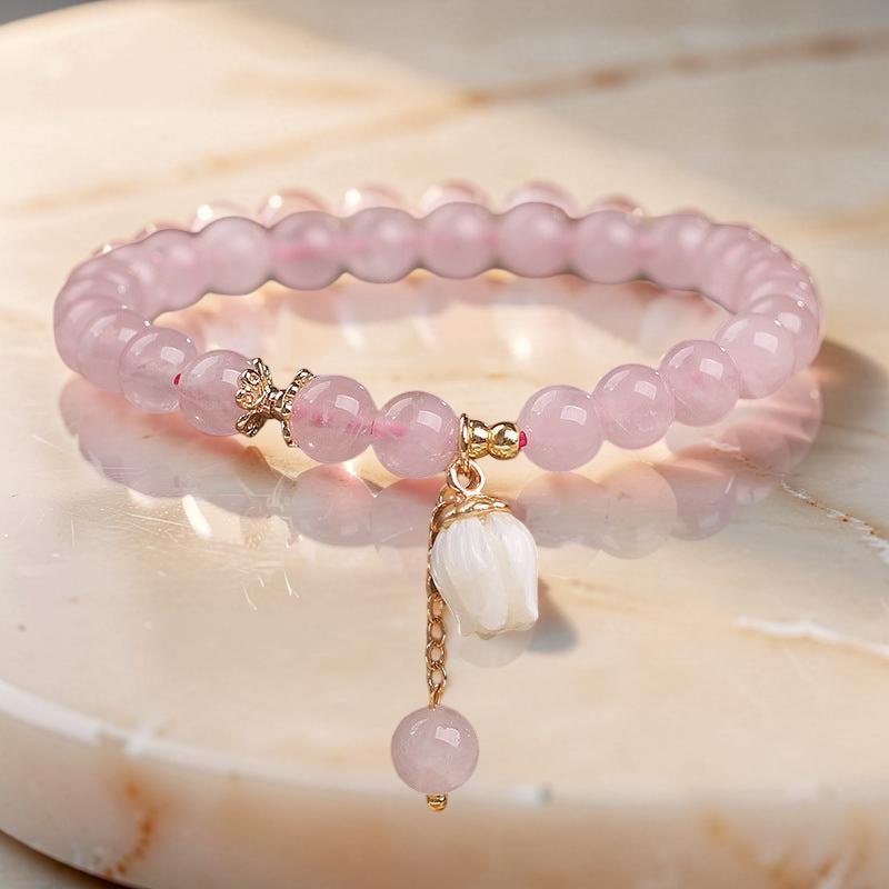 ATELIER-TIBET – Bracelet Quartz Rose – Douceur de Tulipe