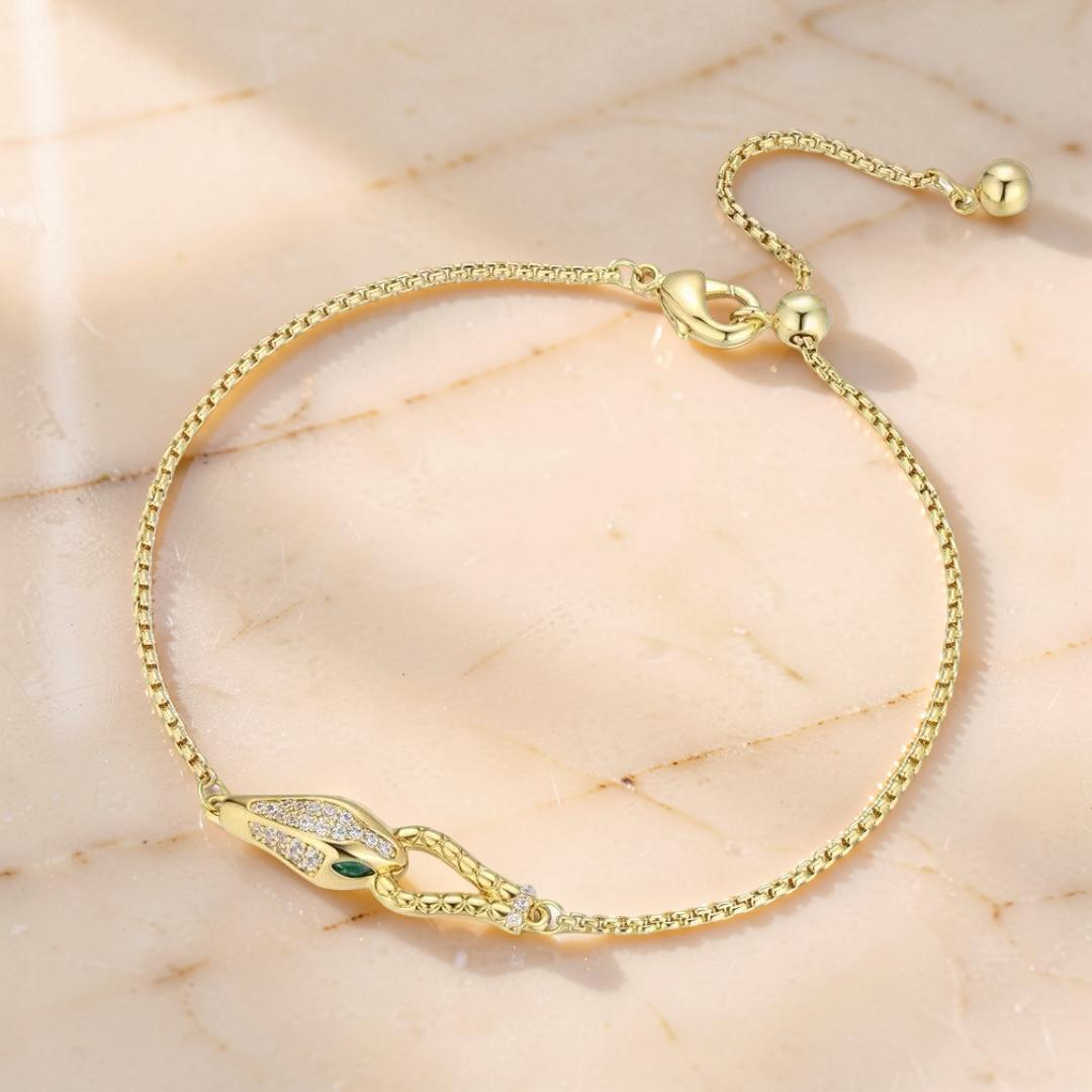 ATELIER-TIBET – Bracelet Serpent – Venin Doré