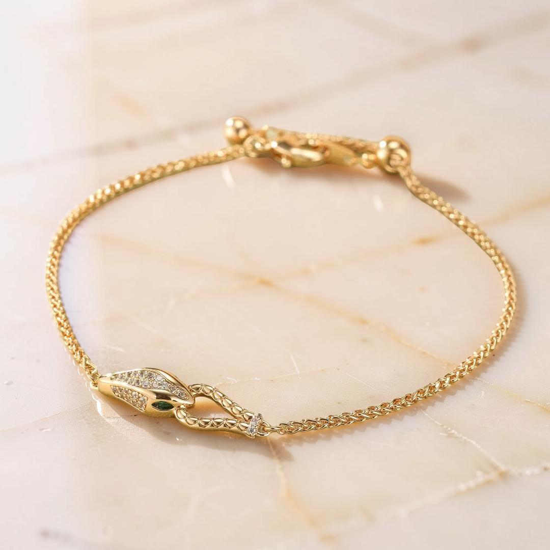 ATELIER-TIBET – Bracelet Serpent – Venin Doré