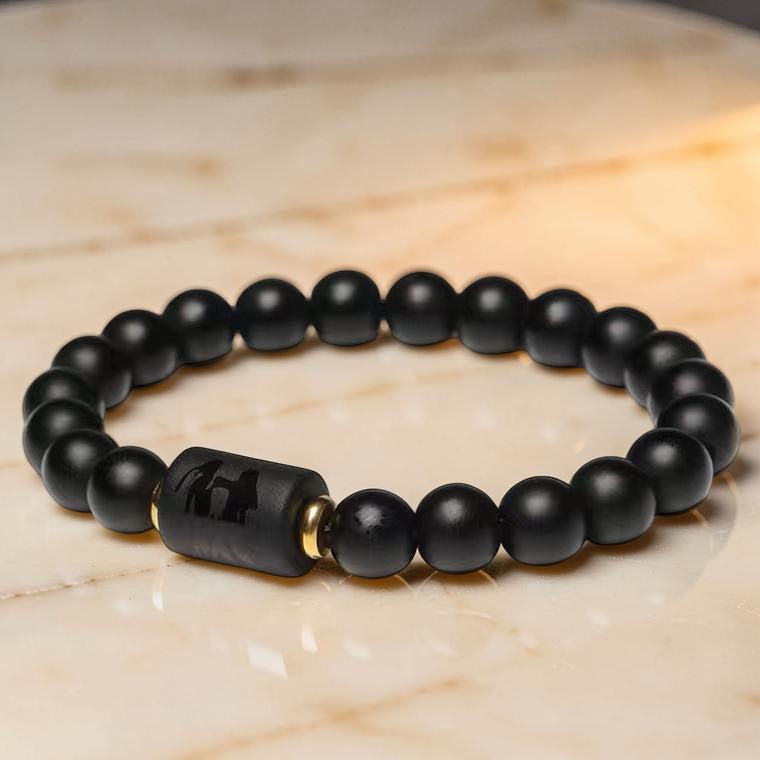 ATELIER-TIBET – Bracelet Signe Astrologique en Onyx – Protection Astrale