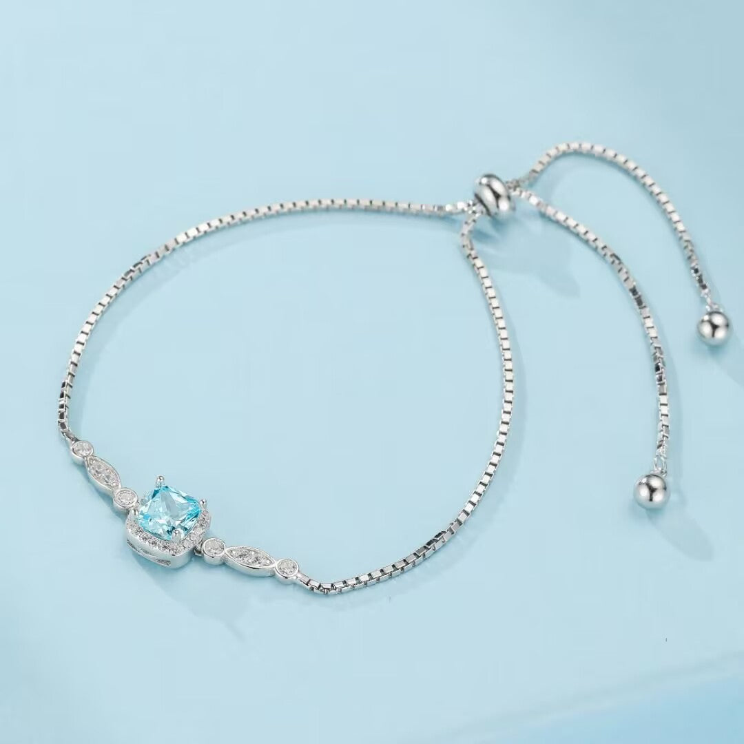 ATELIER-TIBET – Bracelet Topaze – Étoile des Océans, Argent 925