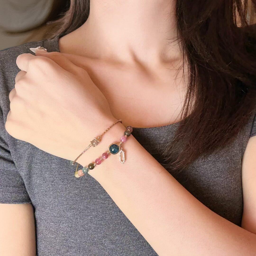 ATELIER-TIBET – Bracelet Tourmaline Deux Tours – Symphonie de Lumière