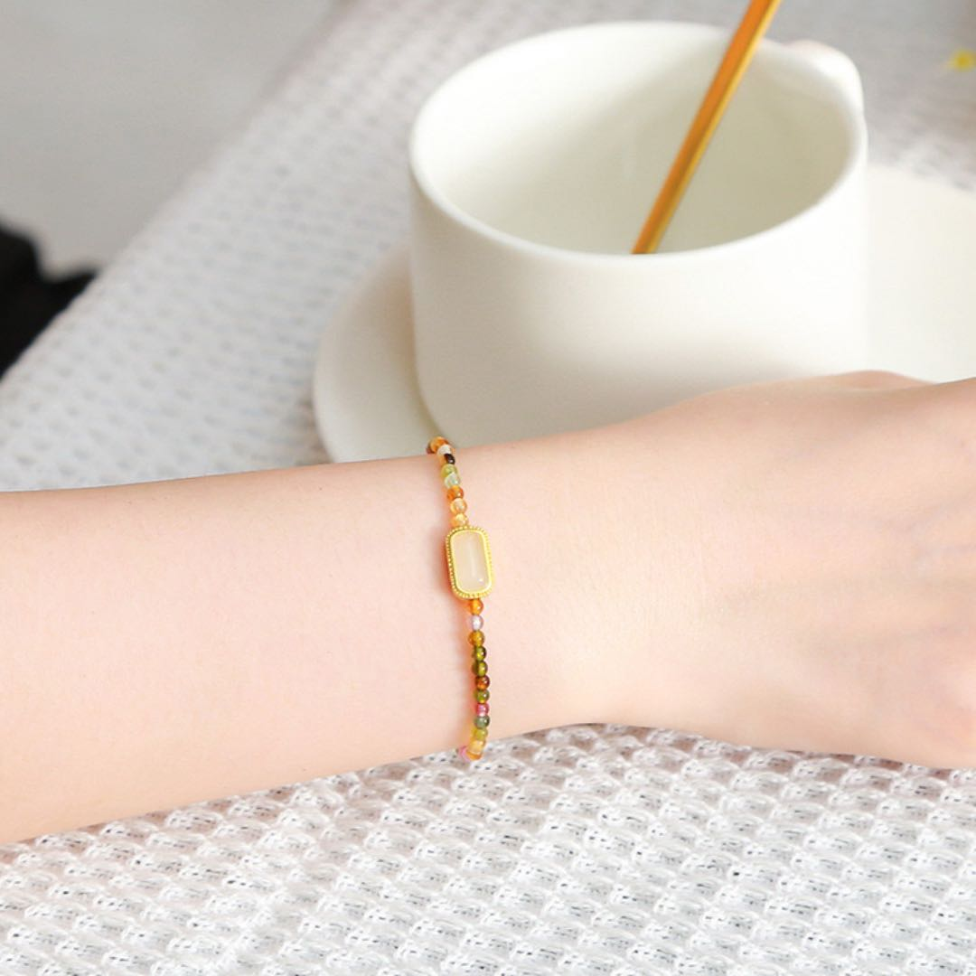 ATELIER-TIBET – Bracelet Tourmaline – Reflet de Douceur