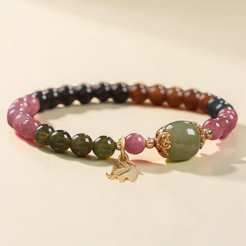 ATELIER-TIBET – Bracelet Tourmaline – Sagesse d'Éléphant