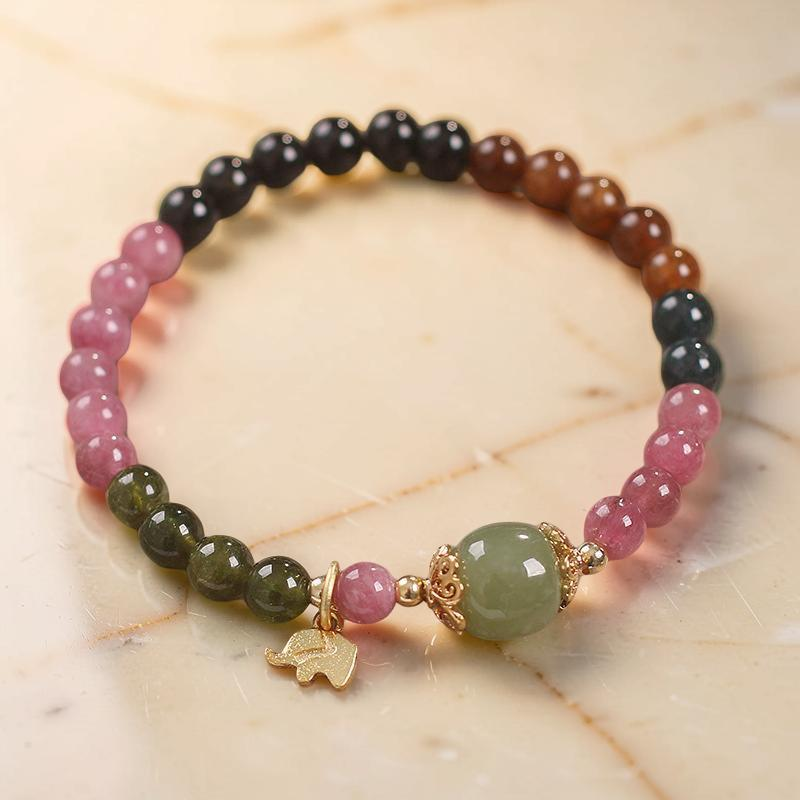 ATELIER-TIBET – Bracelet Tourmaline – Sagesse d'Éléphant