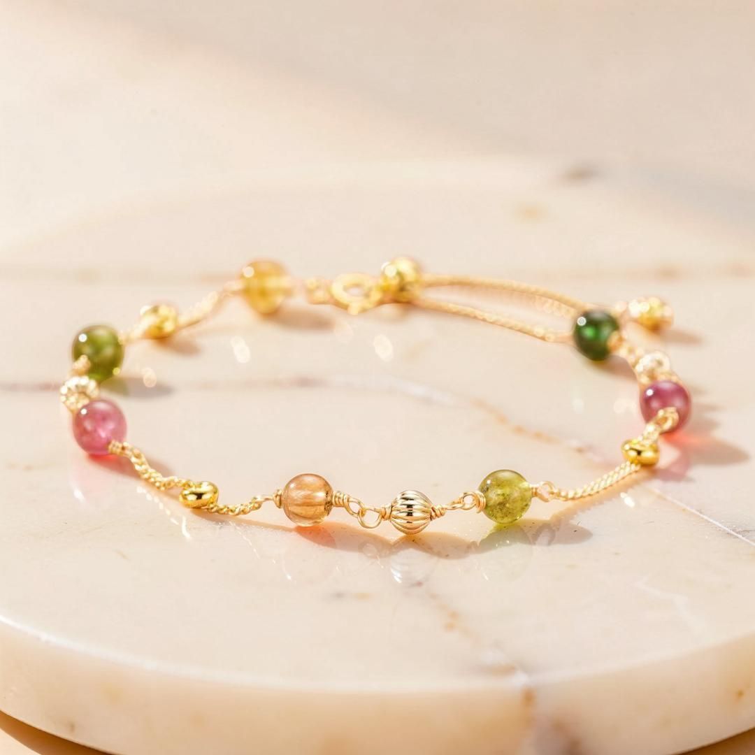 ATELIER-TIBET – Bracelet Tourmaline – Vibrations Arc-en-Ciel