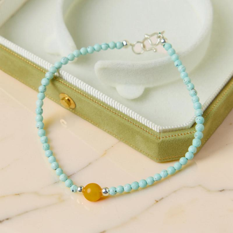 ATELIER-TIBET – Bracelet Turquoise – Charme Nature, Argent