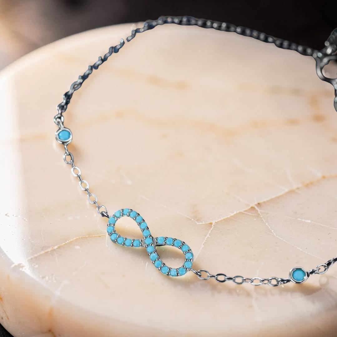 ATELIER-TIBET – Bracelet Turquoise – Souffle d’Écume, Argent 925