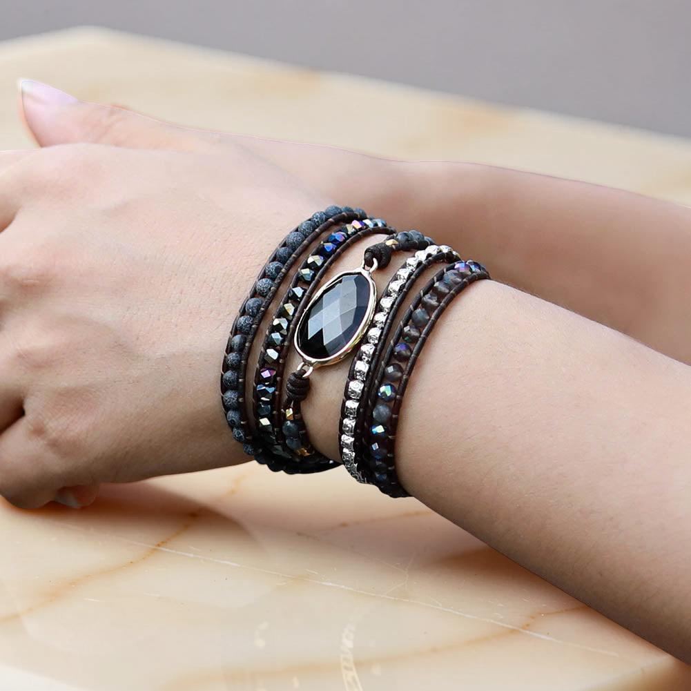 ATELIER-TIBET – Bracelet Wrap Onyx - Force