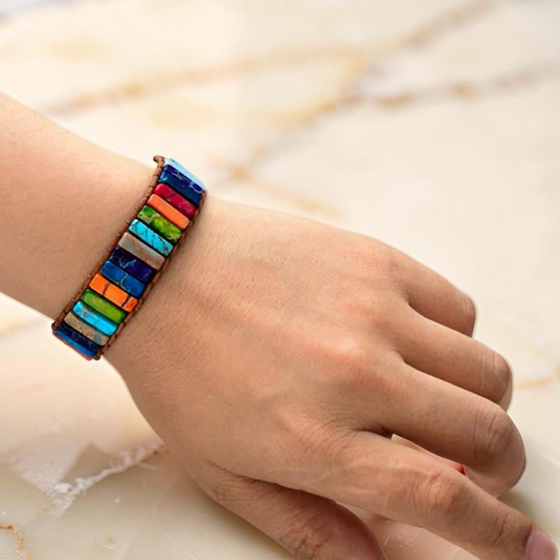 ATELIER-TIBET – Bracelet Wrap Pierres de 7 Chakras - Harmonie