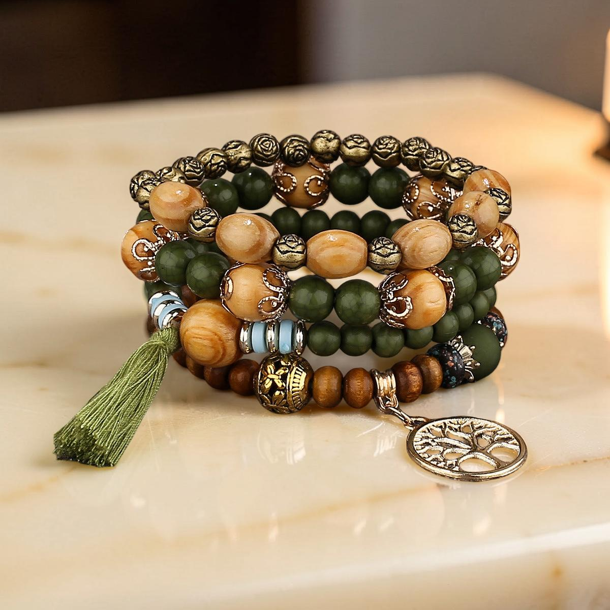 ATELIER-TIBET – Bracelet Arbre de Vie - Abondance, Bois