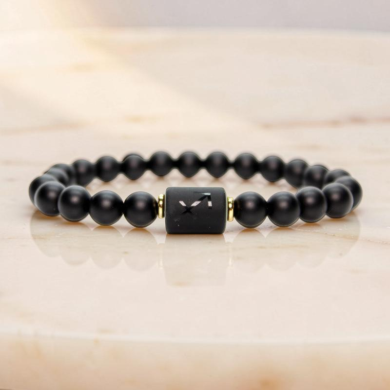 ATELIER-TIBET – Bracelet Signe Astrologique en Onyx – Protection Astrale