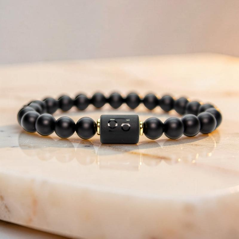 ATELIER-TIBET – Bracelet Signe Astrologique en Onyx – Protection Astrale