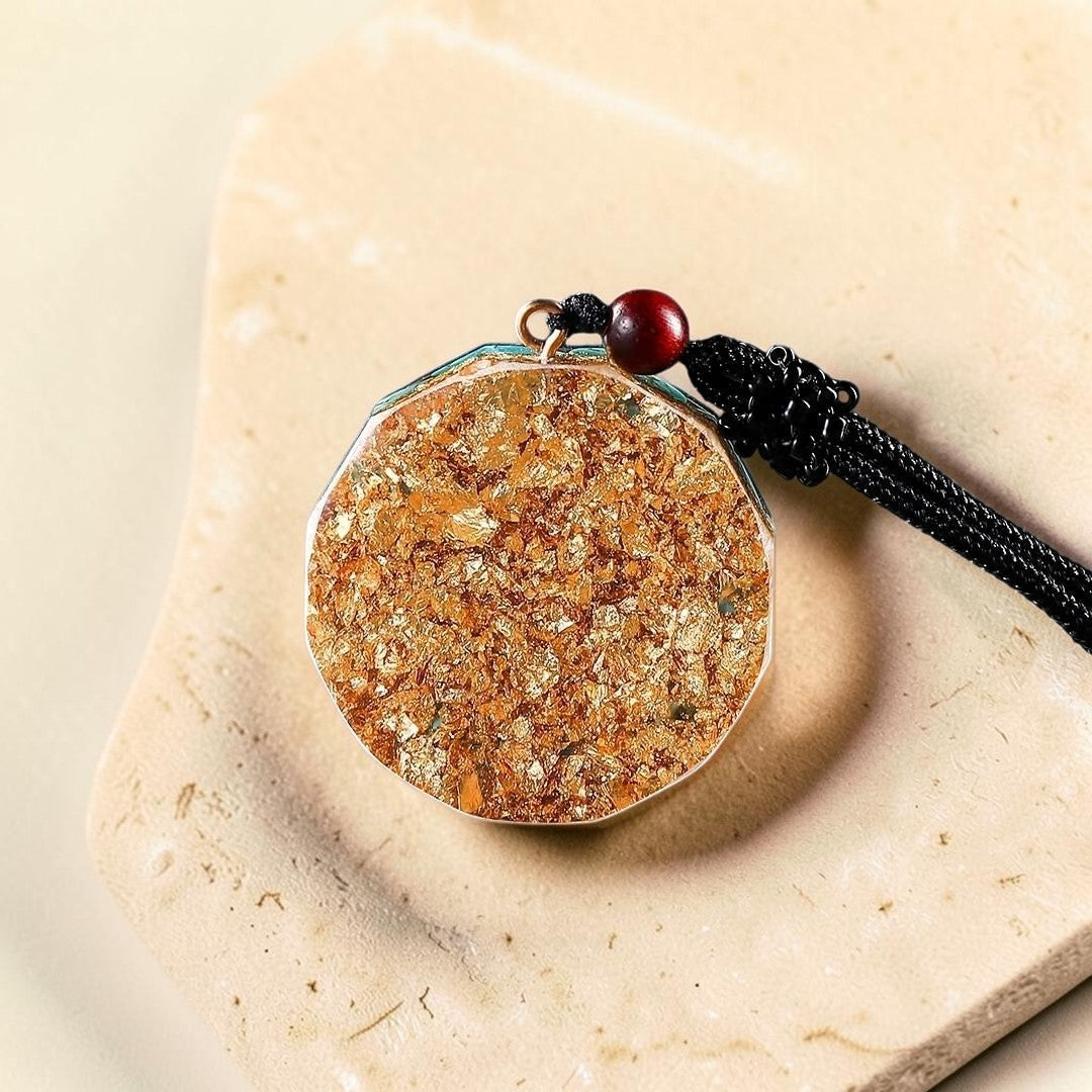 ATELIER-TIBET – Pendentif Orgonite Puissance de Métatron en Obsidienne & Grenat