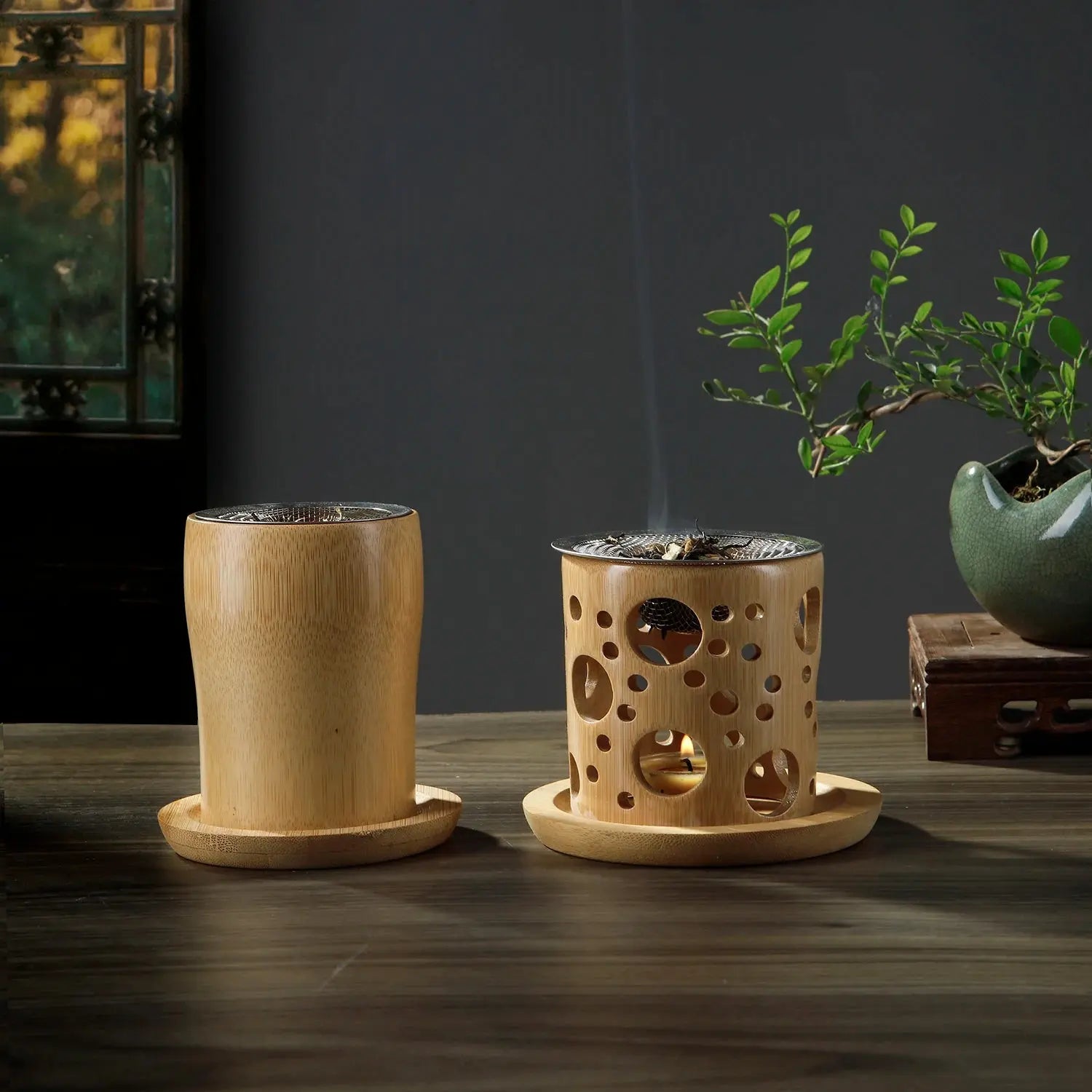 ATELIER-TIBET – Racine Paisible Diffuseur à Chaleur Douce en Bambou