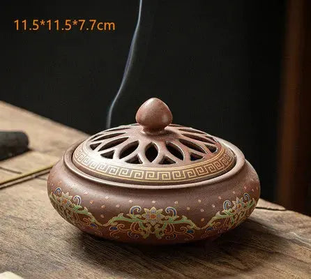 ATELIER-TIBET – Brûleur d’Encens en Céramique Zen, Élégance & Sérénité