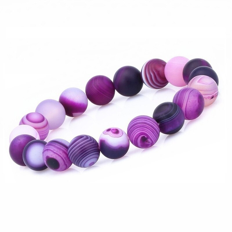 ATELIER-TIBET – Bracelet en Onyx Violet Mat (19 cm)