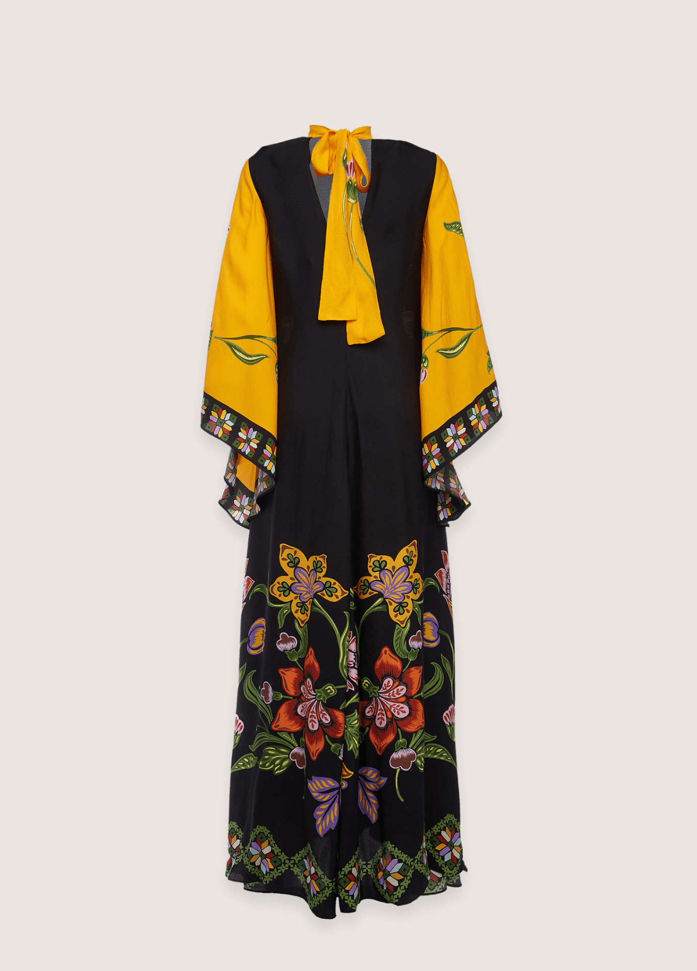 Robe kimono femme noir – Floraison