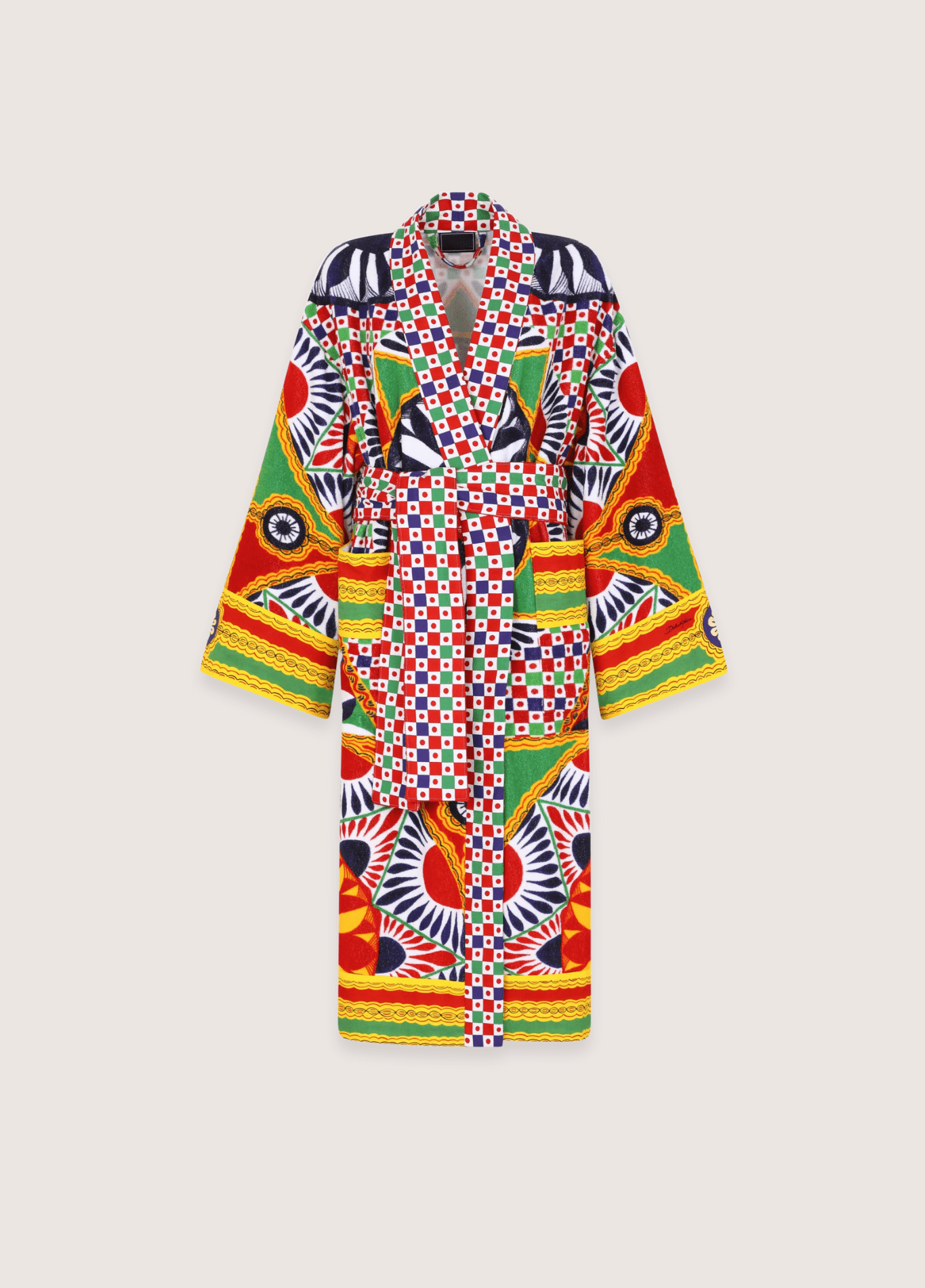 Robe kimono femme motif éventail multi – Matsuri