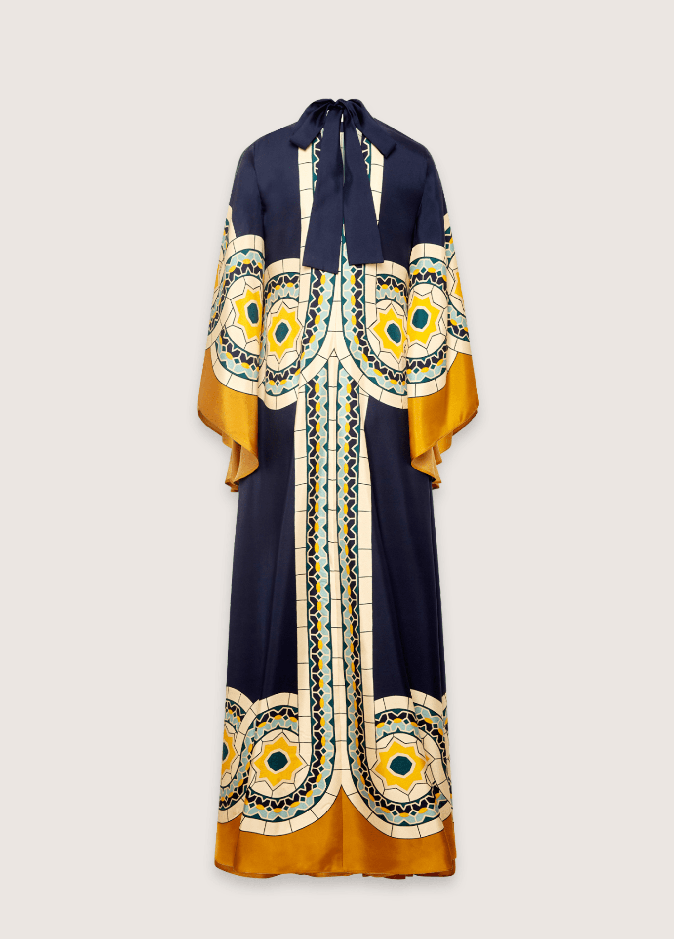 Robe kimono femme géométrique bleu – Méditerranée