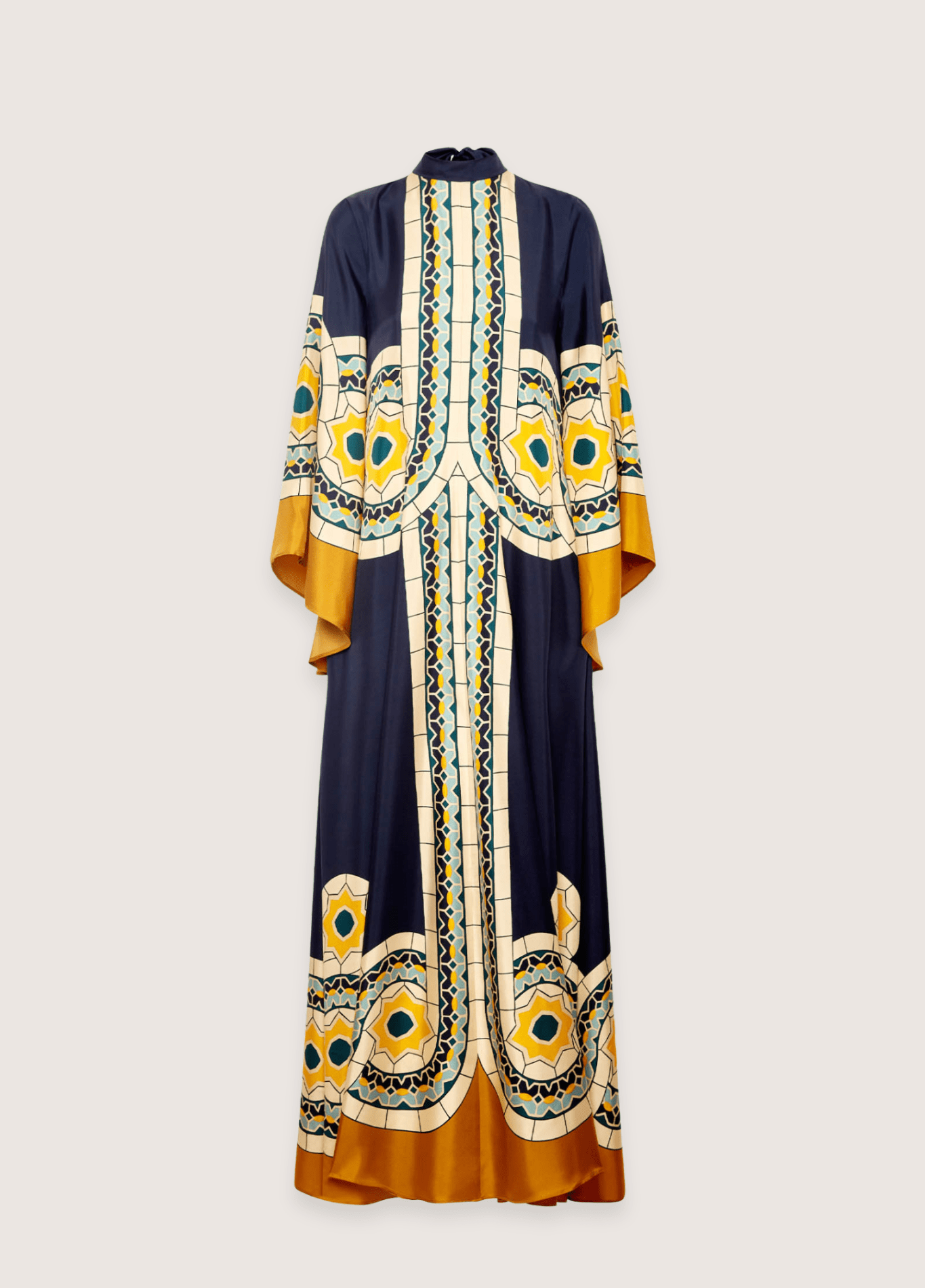Robe kimono femme géométrique bleu – Méditerranée