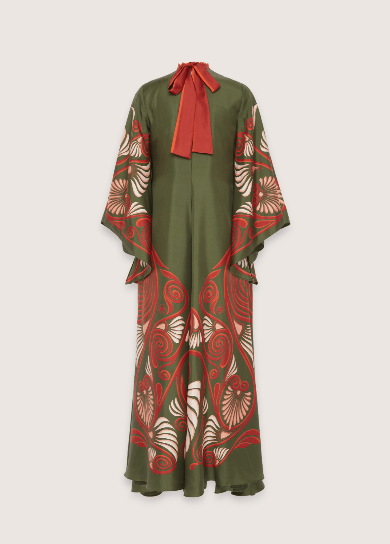 Robe kimono femme coton géométrique vert – Sauvage