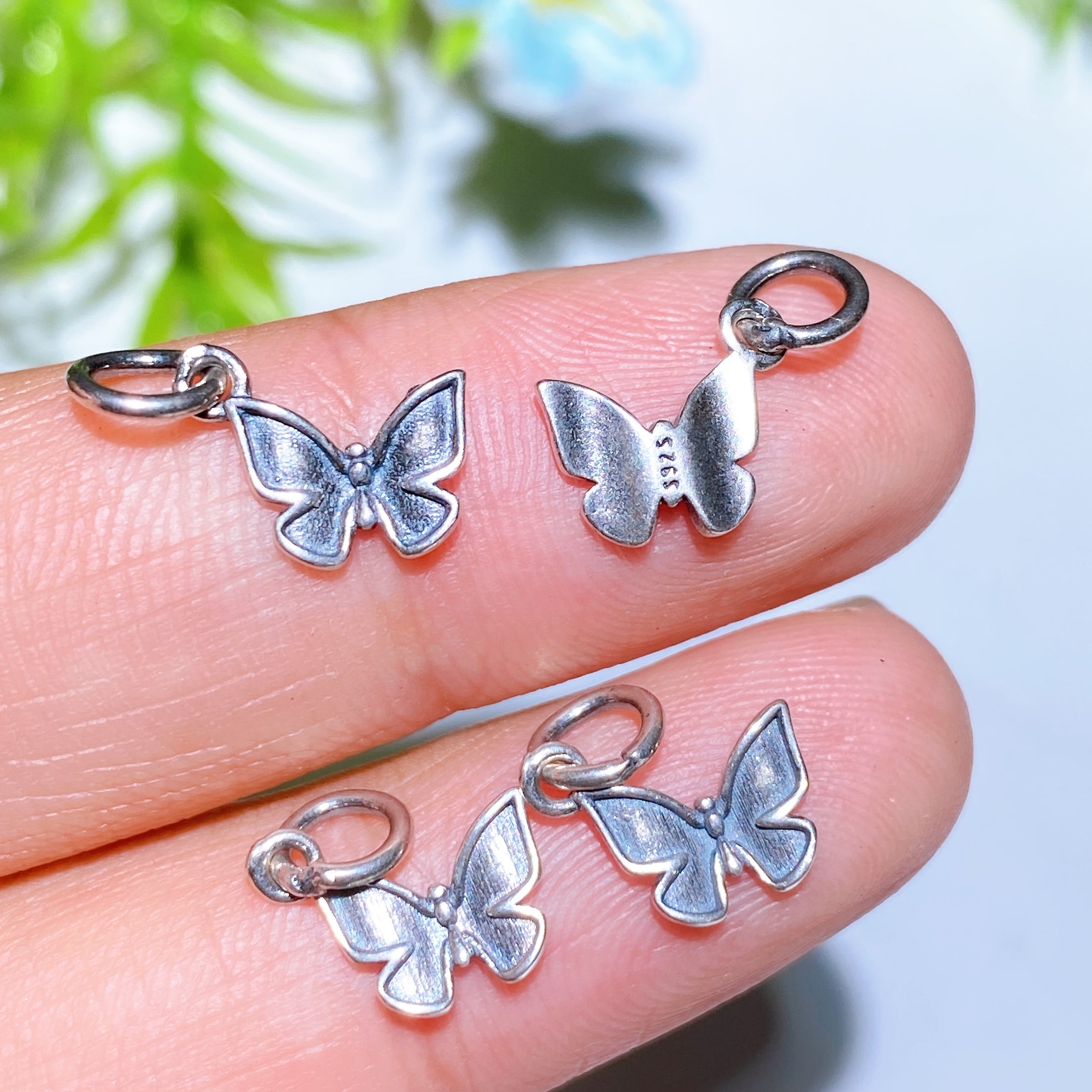 ATELIER-TIBET — Breloques Sculptées en Argent S925 — Charms Spirituels DIY pour Créations Personnalisées (5–15 mm)