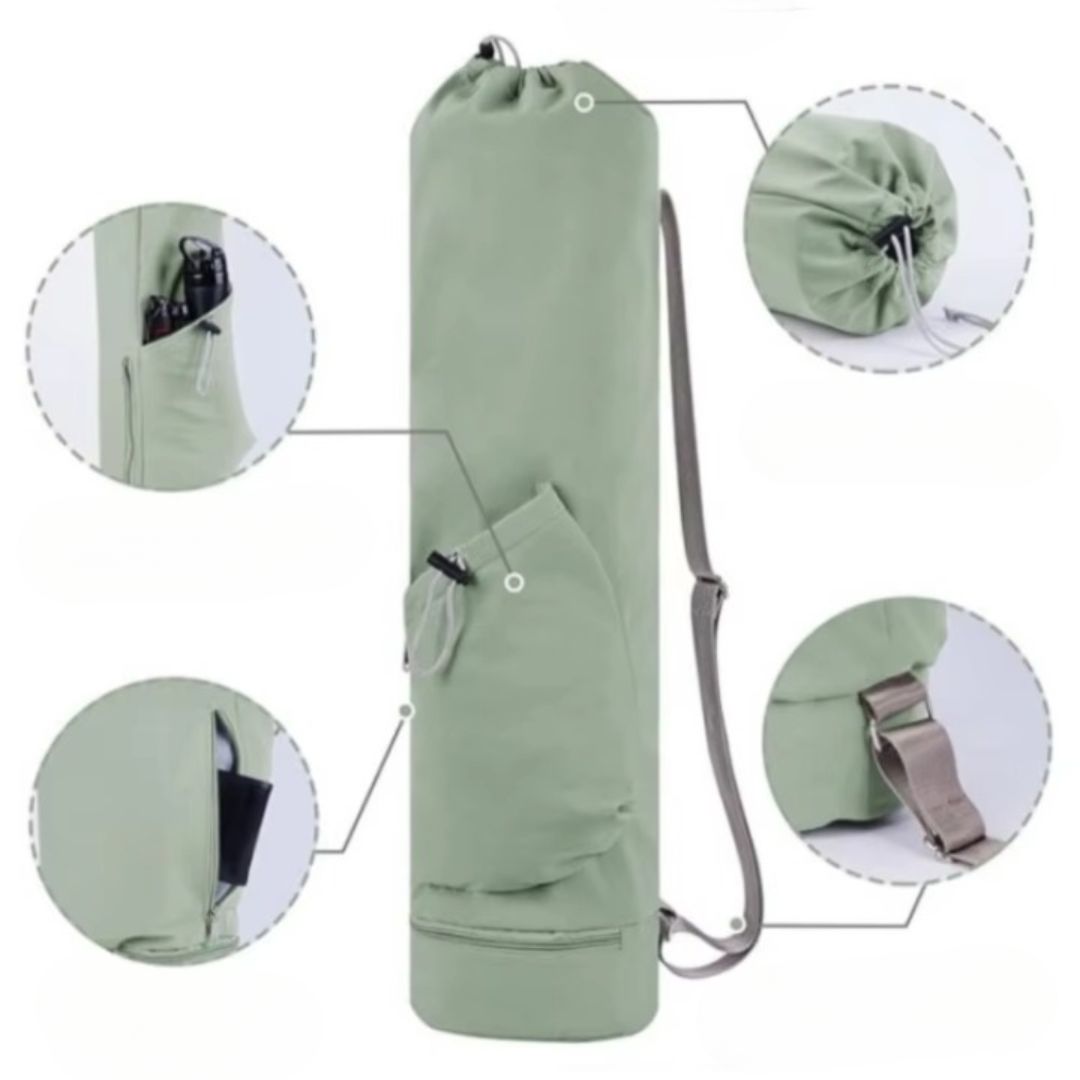 ATELIER-TIBET – Sac de yoga vert grande capacité – Polyester
