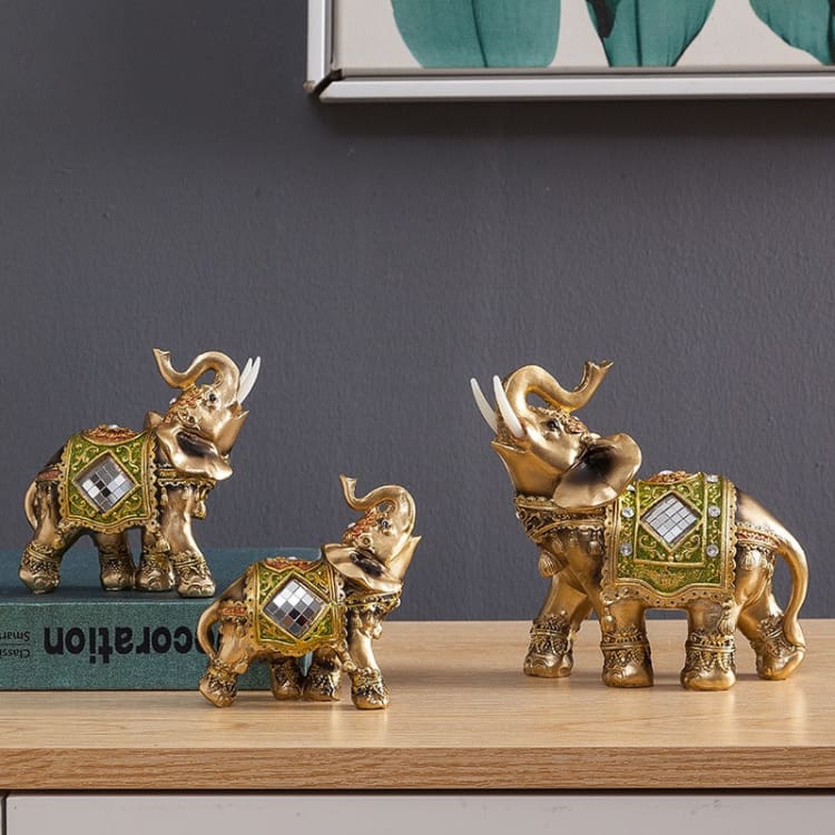 ATELIER-TIBET Statuette d'éléphant de Thaïlande porte bonheur