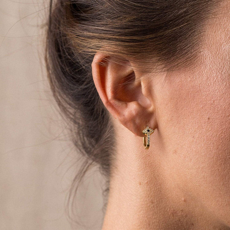 ATELIER-TIBET Boucles d’Oreilles Œil Protecteur Argent 925