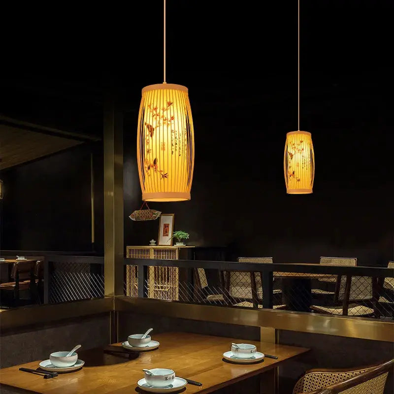 ATELIER-TIBET – Lanterne Japonaise Traditionnelle en Bambou