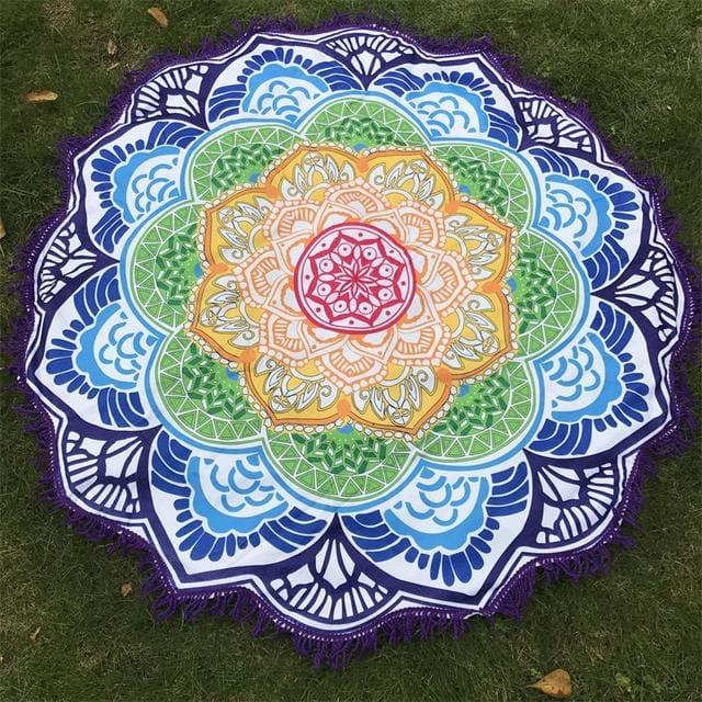 ATELIER-TIBET – Tapis de méditation et yoga imprimé 3D – Polyester – 150 cm
