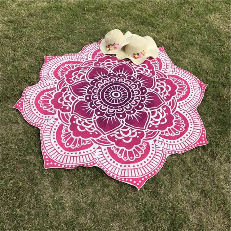 ATELIER-TIBET – Tapis de méditation et yoga imprimé 3D – Polyester – 150 cm