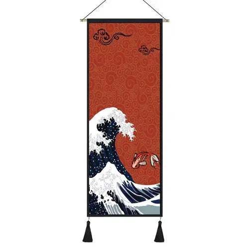 ATELIER-TIBET – Kakemono Japonais Traditionnel Zen aux Symboles Nippons