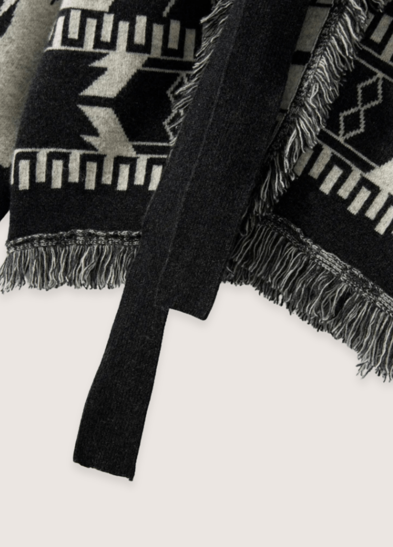 Veste kimono femme géométrique noir – Aztèques