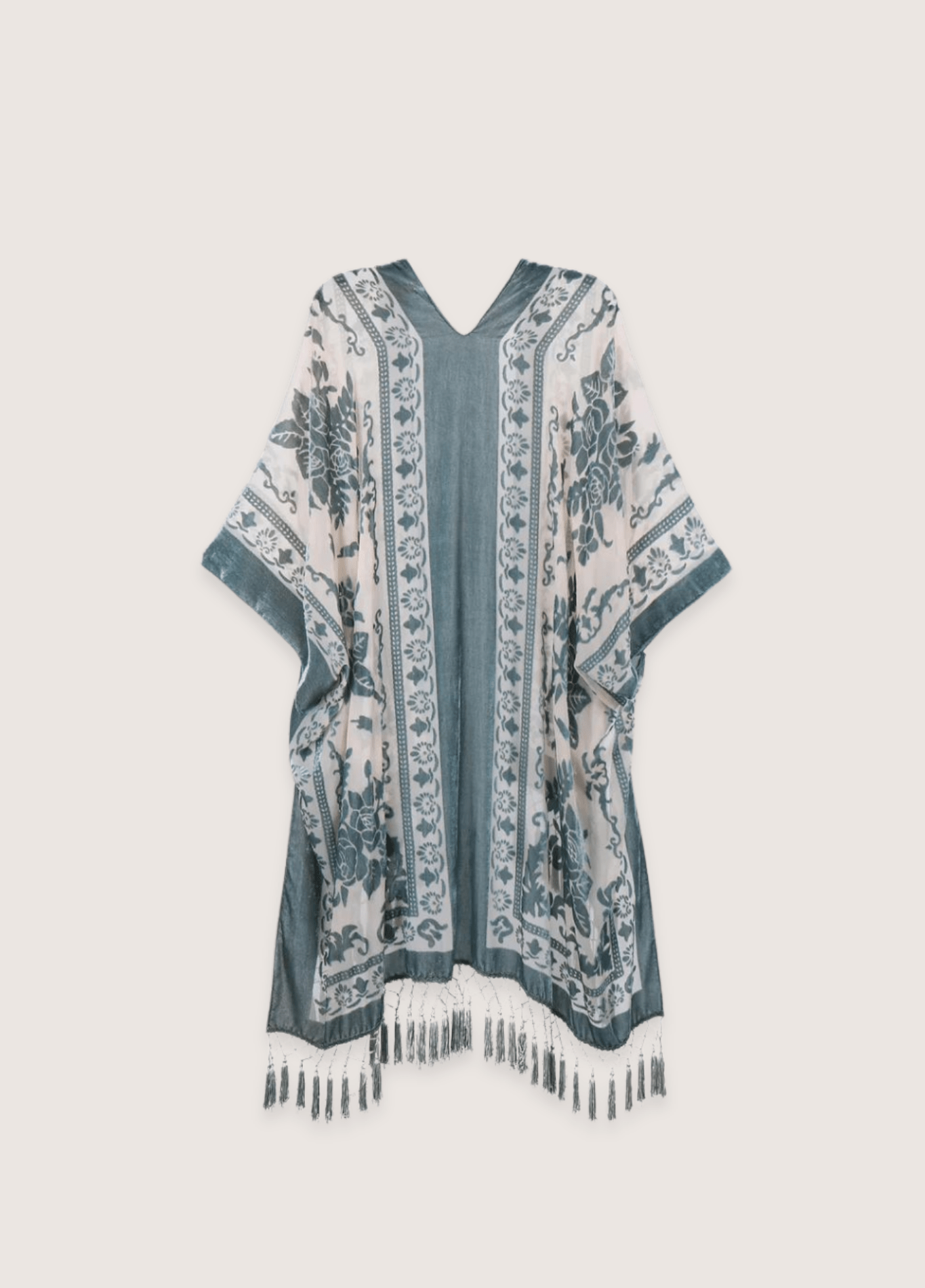 Veste kimono femme viscose bleu – Kuro